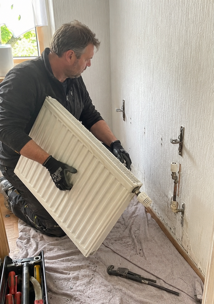 Monteur bei der Arbeit
